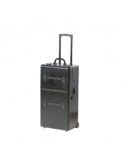 Trolley 2 En 1 Croco Black Shiny