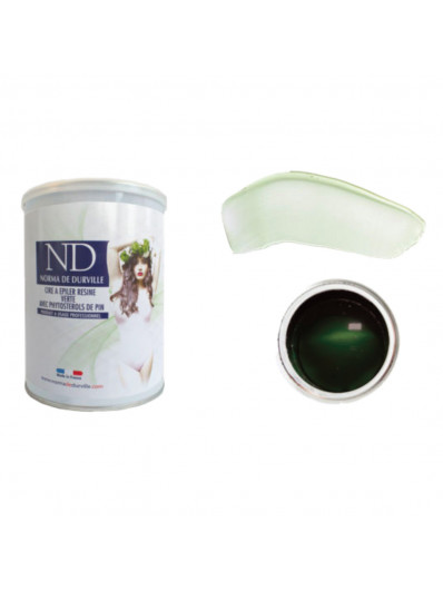 Pot De Cire Resine 800gr  Verte A L'Azulene