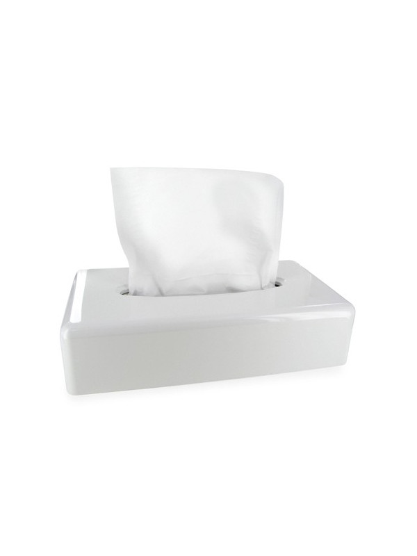 Boîte Mouchoirs Plastique Dur Blanc 26x13x6cm XPM48 RCos