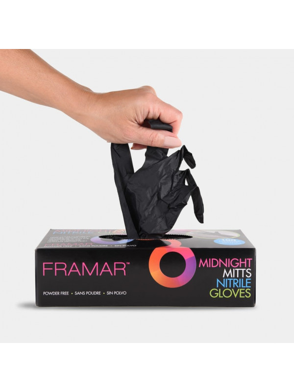 Gants nitril noir L Framar 100 PCS GLV-MM-LRG RCos