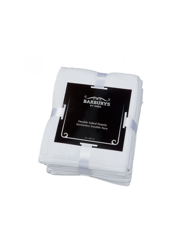 Double Side Serviette En Coton Blanc 50X80Cm 6Pcs Barburys 3513100 RCos