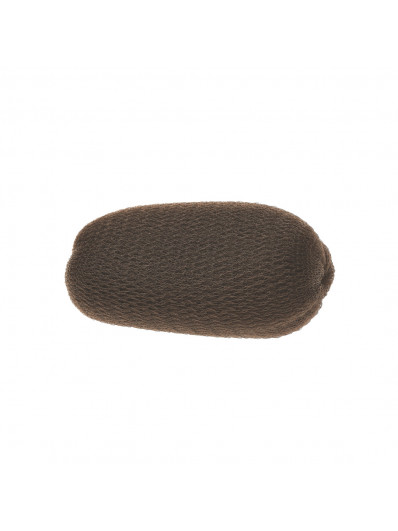 Couronnes Pour Chignon  Nylon 13 Cm À Bouton Pression Brun Foncé