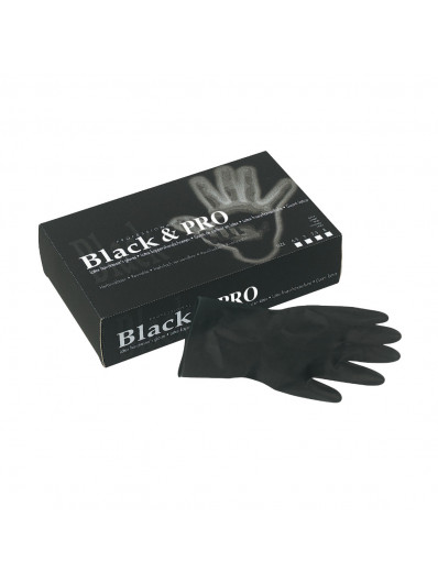 Gants Latex Noir Réutilisables 20 Pièces Médium
