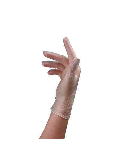 Gants Vynil Blancs 100 Pièces Jetables Medium